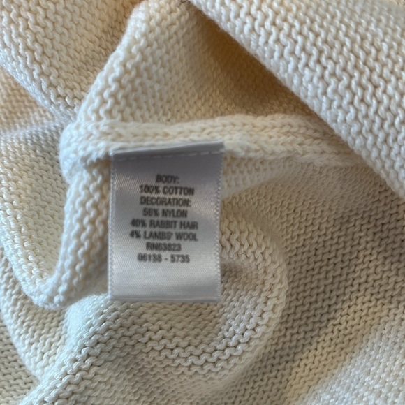 NWOT‎ CJ Banks Women's Cream Hand Embroidered Tree Sweater Vest Zip Size 3X - Picture 8 of 10